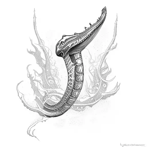 Leviathan cross tattoo design idea