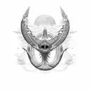 Leviathan cross tattoo design idea