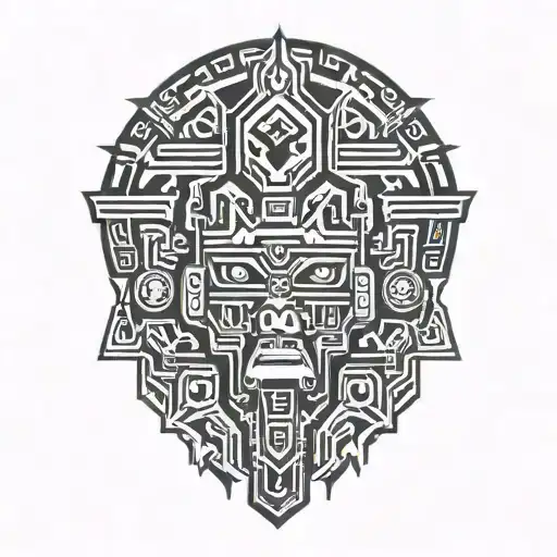 Aztec Worrior tattoo design idea