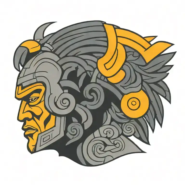 Aztec Worrior tattoo design idea