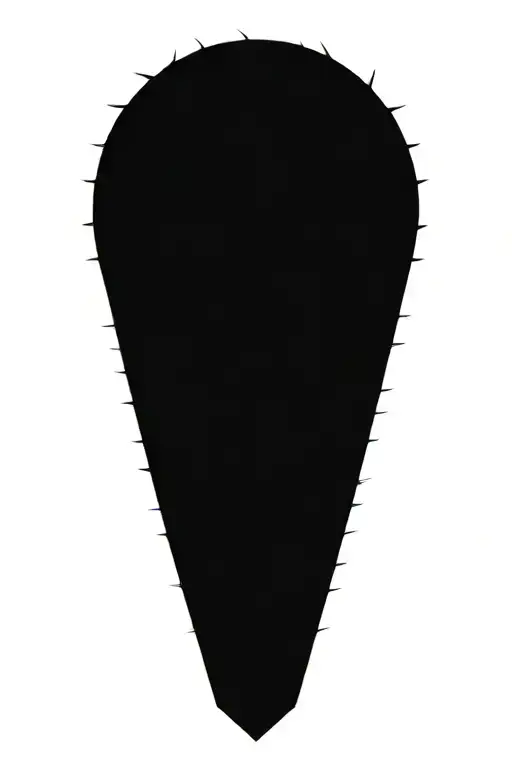 Devil with wings geometric pattern tattoo design idea