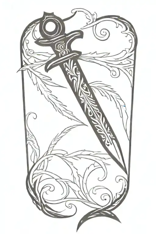 simple  dagger tattoo tattoo design idea
