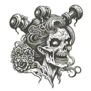 Zombie whore tattoo design idea
