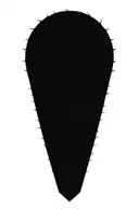 Devil with wings geometric pattern tattoo design idea