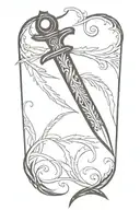 simple  dagger tattoo tattoo design idea