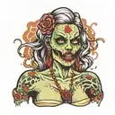 Zombie whore tattoo design idea