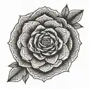 Mandala rose flowers tattoo design idea