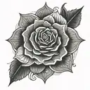 Mandala rose flowers tattoo design idea