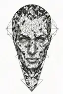 geometric patterns tattoo design idea