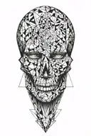 geometric patterns tattoo design idea