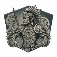 aztec warrior tattoo design idea