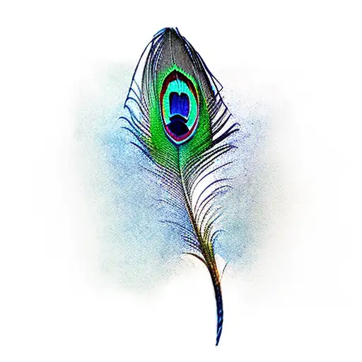 peacock feather  tattoo design idea