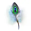 peacock feather  tattoo design idea