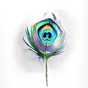 peacock feather  tattoo design idea