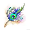 peacock feather  tattoo design idea