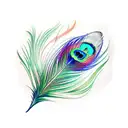 peacock feather  tattoo design idea