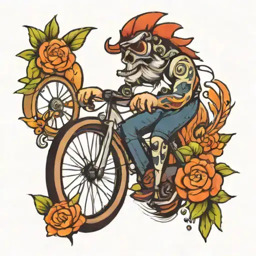 cycling therapy  tattoo design idea