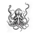 pulpo con espada tattoo design idea