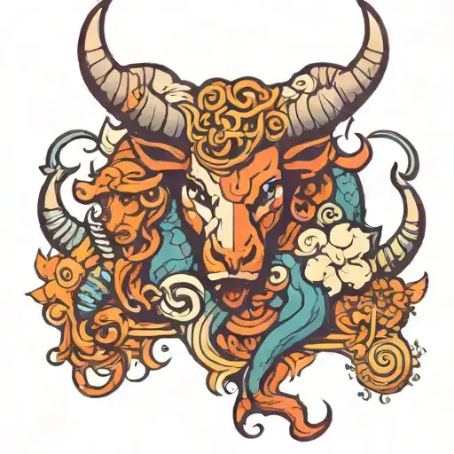 Taurus, Pisces, Libra tattoo design idea