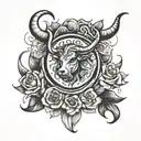 Taurus main detail, Pisces second, Libra Third tattoo design idea