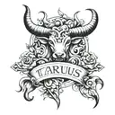 Taurus main detail, Pisces second, Libra Third tattoo design idea
