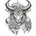 Taurus main detail, Pisces second, Libra Third tattoo design idea