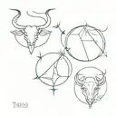 Taurus, Pisces, Libra tattoo design idea