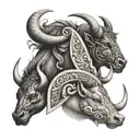 Taurus, Pisces, Libra tattoo design idea