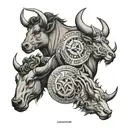 Taurus, Pisces, Libra tattoo design idea