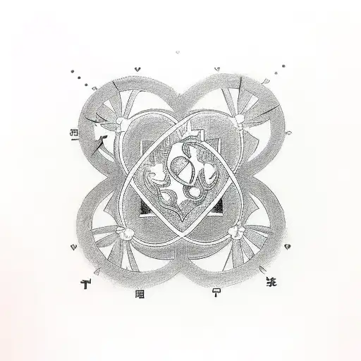 It's a symbol of a heart with a red circle around it, inside of the heart there is a white cross, the red circle has a s tattoo design idea