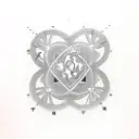 It's a symbol of a heart with a red circle around it, inside of the heart there is a white cross, the red circle has a s tattoo design idea