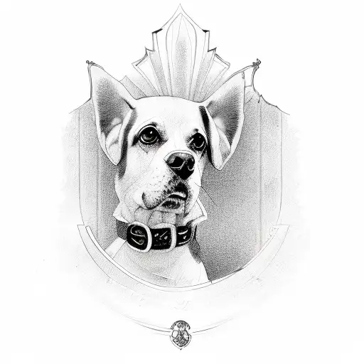 dog memorial tattoo design idea