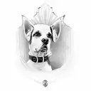 dog memorial tattoo design idea