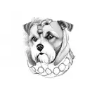 dog memorial tattoo design idea