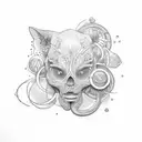 Traveling 90s tattoo design idea