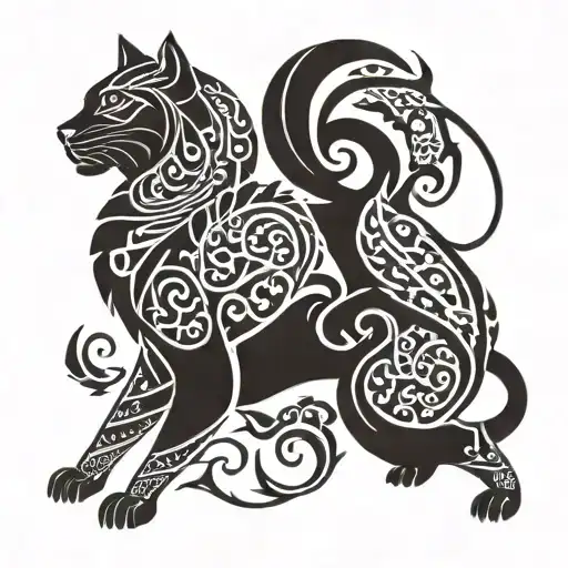 persian traditional tattoo design idea