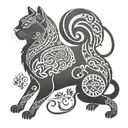 persian traditional tattoo design idea