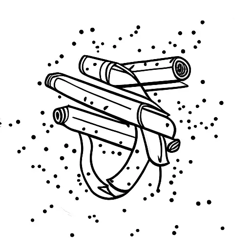 banana with cigarettes  tattoo design idea