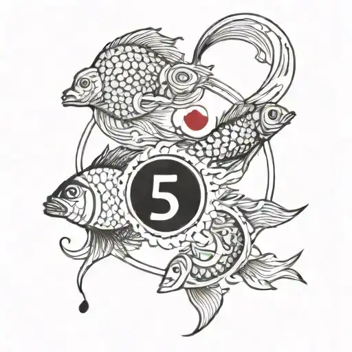 my A+ blood group, the yin yang sign, my fish sign, my date of birth in Roman numerals (XI.III.MCMXCIV) tattoo design idea