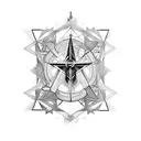 A modern interpretation of the holy trinity featuring avant garde elements tattoo design idea