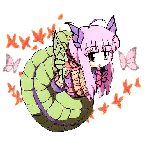 Dragon wrapped around butterflies tattoo design idea