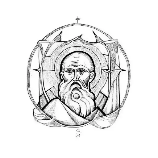 st christopher tattoo design idea