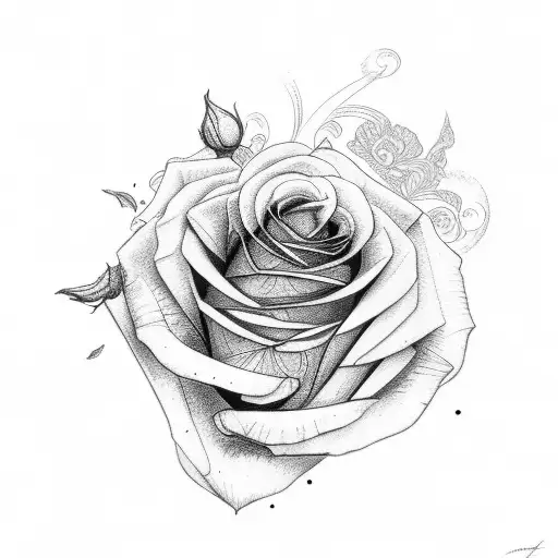 Danny Ursitti with the pasadena rose and fingerprints tattoo design idea