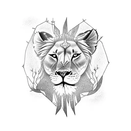 spine tattoo with 3 in images. lioness and two cubs + tree of life + pheonix  tattoo design idea
