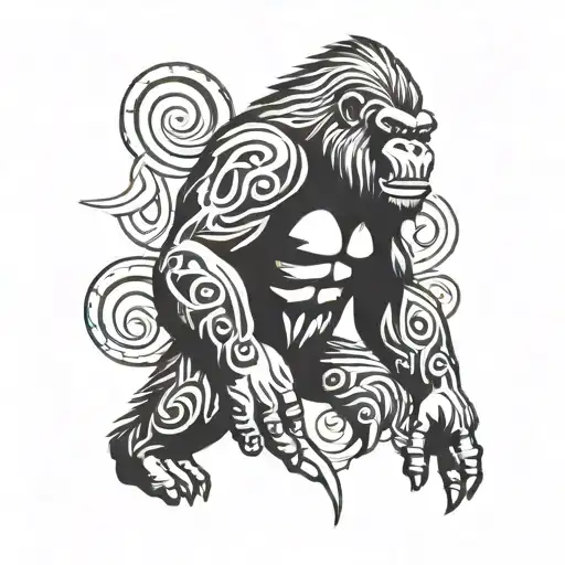 King Kong tattoo design idea