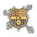 fc barcelona logo tattoo design idea
