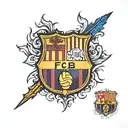 fc barcelona logo tattoo design idea