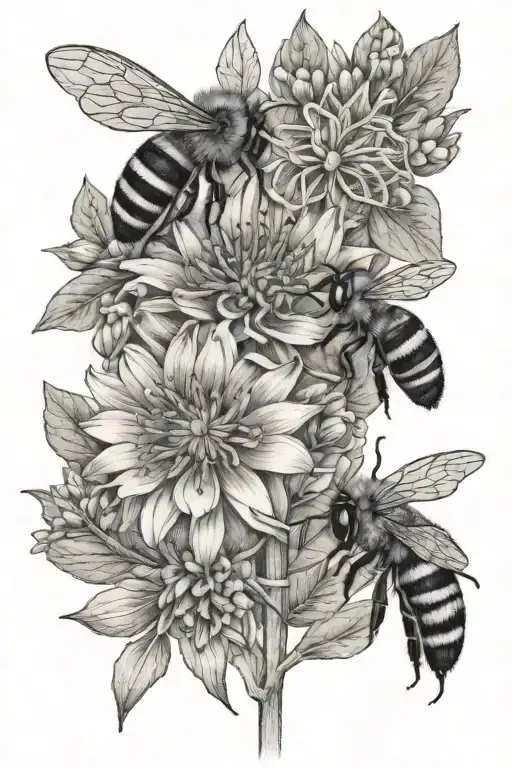 MN plants, IL plants, paint brushes, art supplies, bees, wildflowers  tattoo design idea