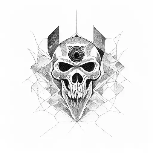 geométrico blackout motorhead  tattoo design idea