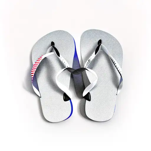 flip flops with crown tattoo design idea